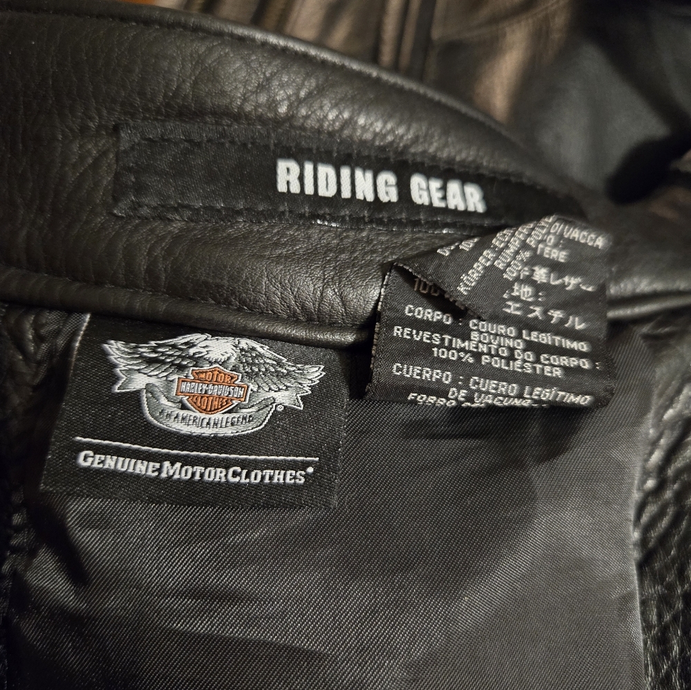Harley Davidson Riding Gear Leather Chaps - Picture 10 of 16